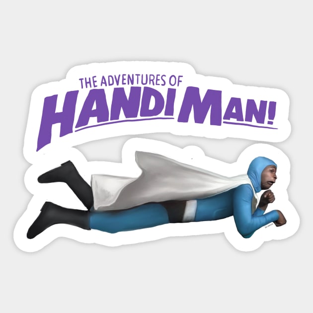 Handi-Man! Sticker by Art Simpson